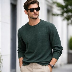 COS Men's Regular Ribbed-Knit Cotton Jumper Size M
